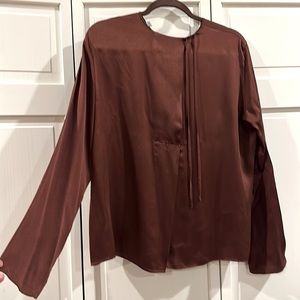 VINCE silk blouse brown